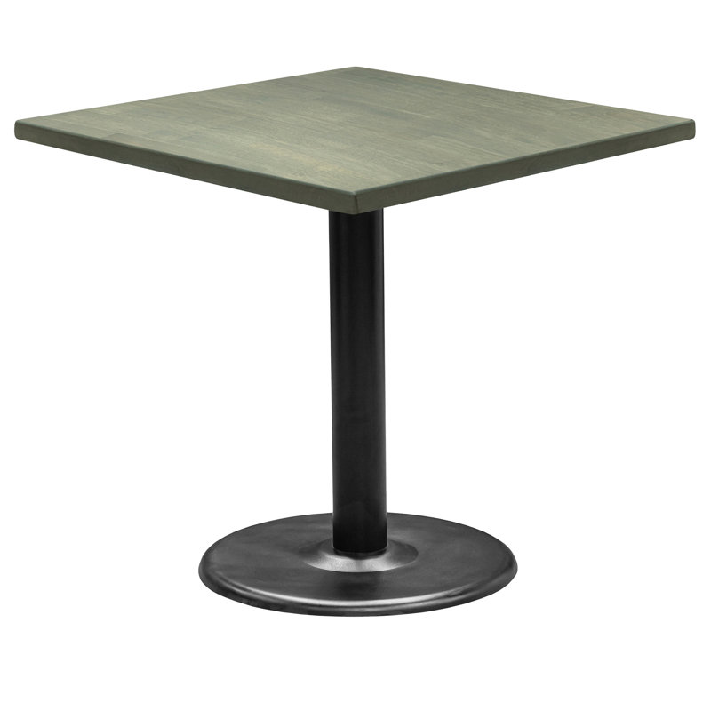Table de salle à manger carrée en bois massif 36 personnes x 36 po Sophia, Gris
