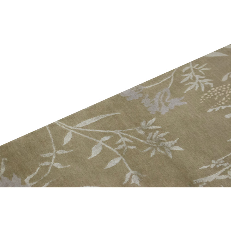 Hand Knotted Area Rug in Straw And Sage