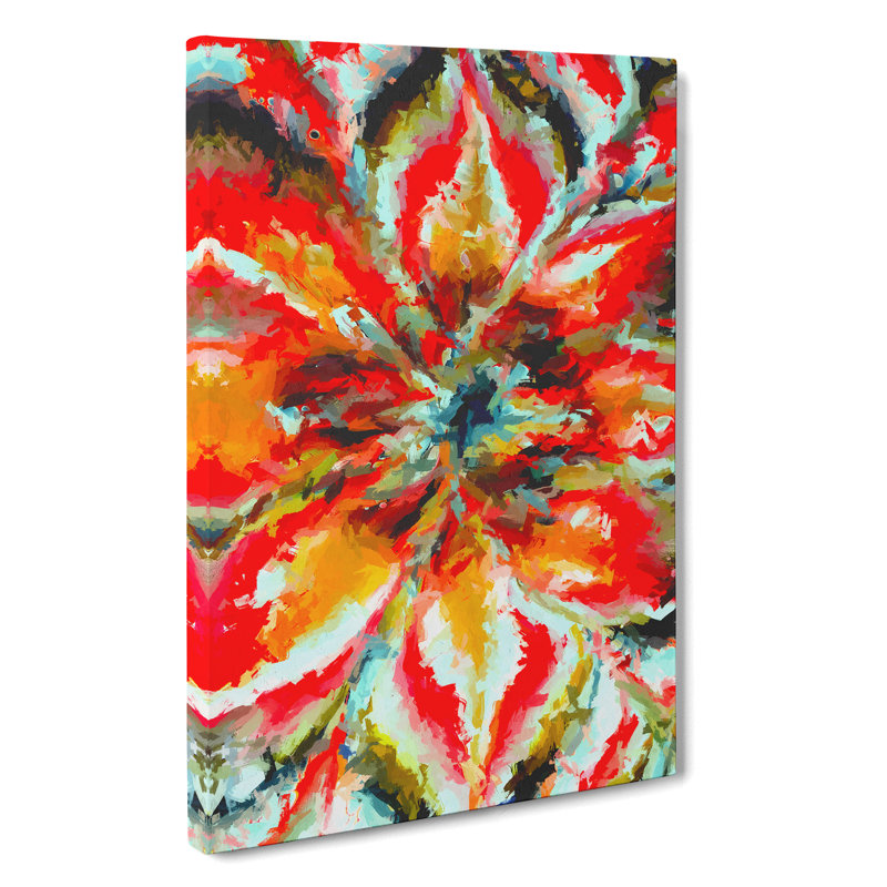 Floral Explosion Abstract - Wrapped Canvas, 76cm H x 50cm W x 3cm D