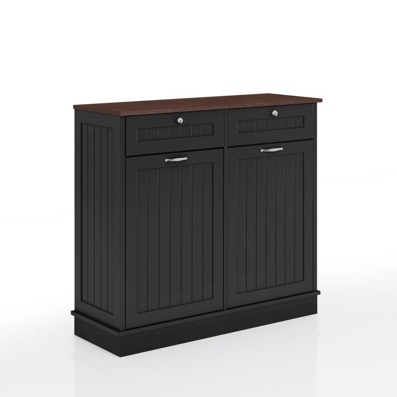 Base de plancher, armoire de cuisine à rabat inclinable, armoire d'appoint avec 2 tiroirs