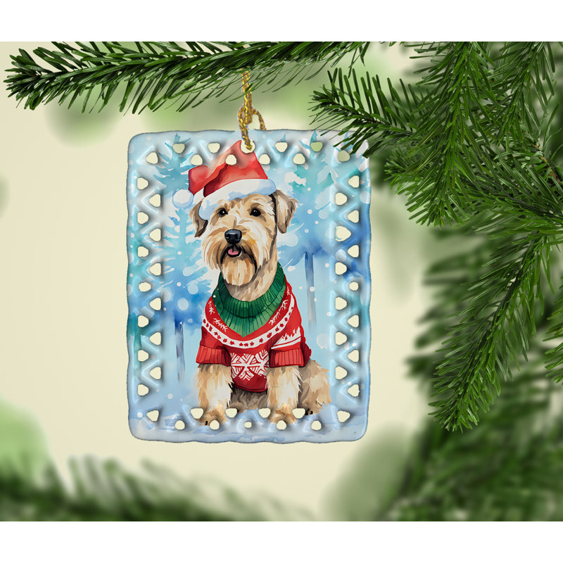 Ornement de Noël en porcelaine Wheaten Terrier, Wheaten Terrier 3663