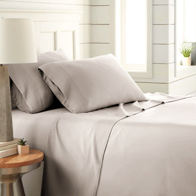 Southshore Fine Linens Vilano Extra Deep Pocket Pleated Sheet Set, Double-Brushed Microfiber 21-Inch Deep Pocket Sheets with Pleated Hem, 1 Pillowcase, Twin, Natural Beige
