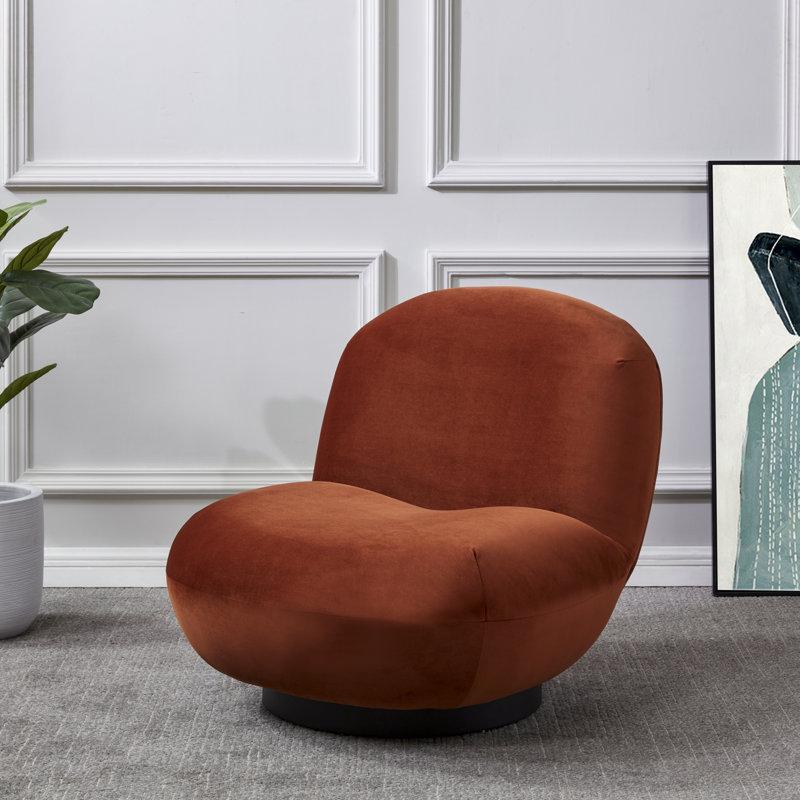 Fauteuil de chambre Portsmouth, Velours rouille