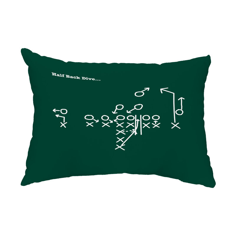 Outdoor Reversible Throw Pillow, Green