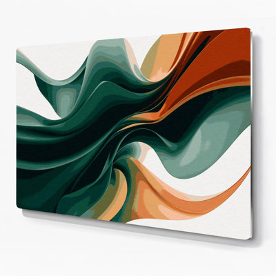 Gradient Abstract 92 Green Metal Wall Art