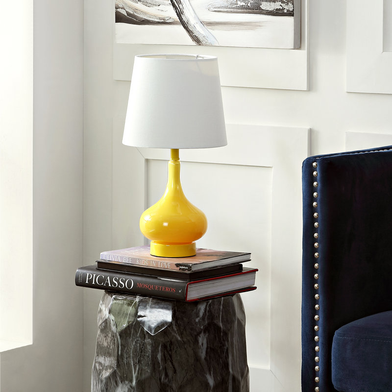 Mikac Glass Table Lamp, Yellow