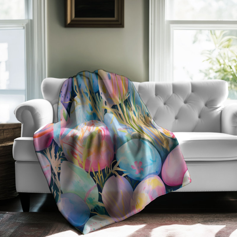Sprintime Surprise - Couverture Sherpa 1 pièce de qualité supérieure 0071, L 50 po x L 60 po