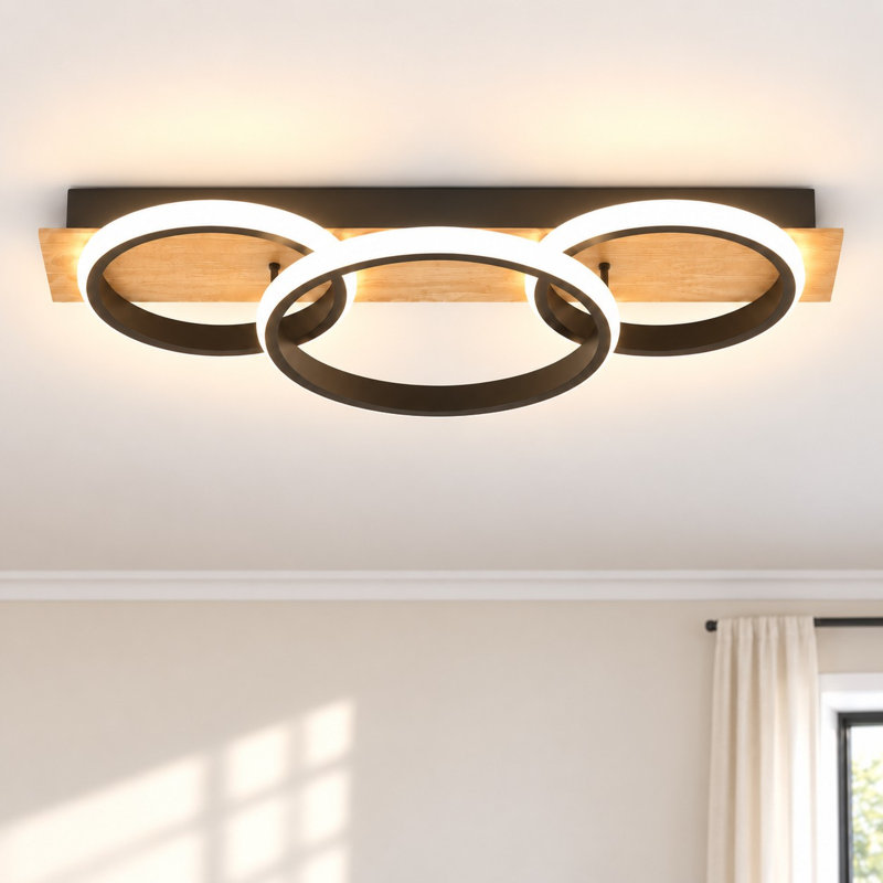 3-Light 58cm Modern LED Flush Mount Ceiling Light