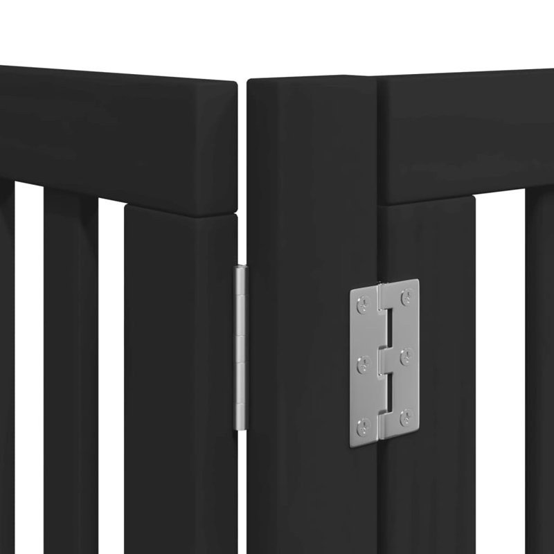 Mignonette Solid Wood Dog House Door, 90cm H x 800cm W x 2cm D, Black
