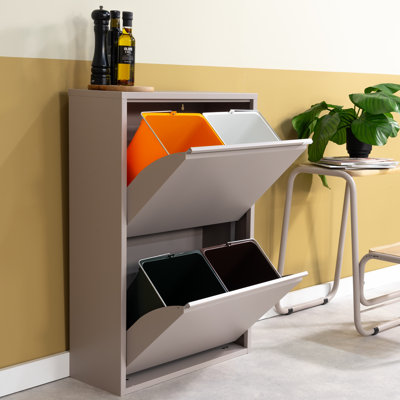 GIGI Steel Handle Recycling Bin - 18.5L