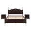 Ensemble de chambre à coucher en bois 3 pièces, ensemble de chambre à coucher 3 pièces avec lit plateforme et 2 tables de chevet-1252360028-1252360029