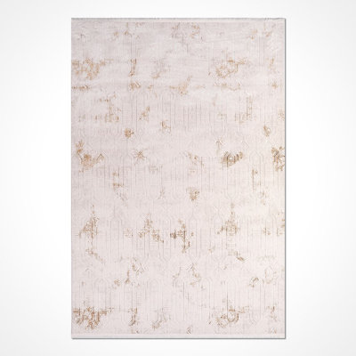 Oriental Cream Machine Washable Non-Slip Area Rug