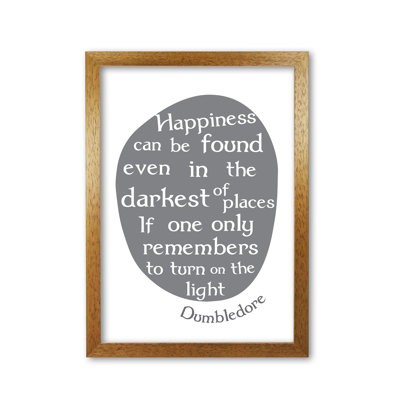 Happiness, Dumbledore Quote - Print