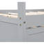 Lit simple avec tête de lit, pied de lit, lit gigogne et trois tiroirs de rangement, lit simple en bois de pin avec tête de lit, pied de lit, gris-913603761