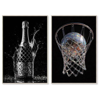 «Crystal Splash Set Fashion», reproduction d'art sur toile par Art Remedy