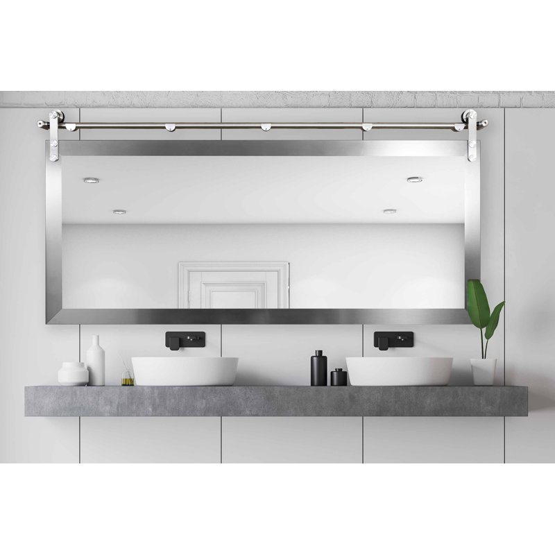Karlyn Engineered Wood Flat Mirror, 30.5" H x 61.5" W x 25" D
