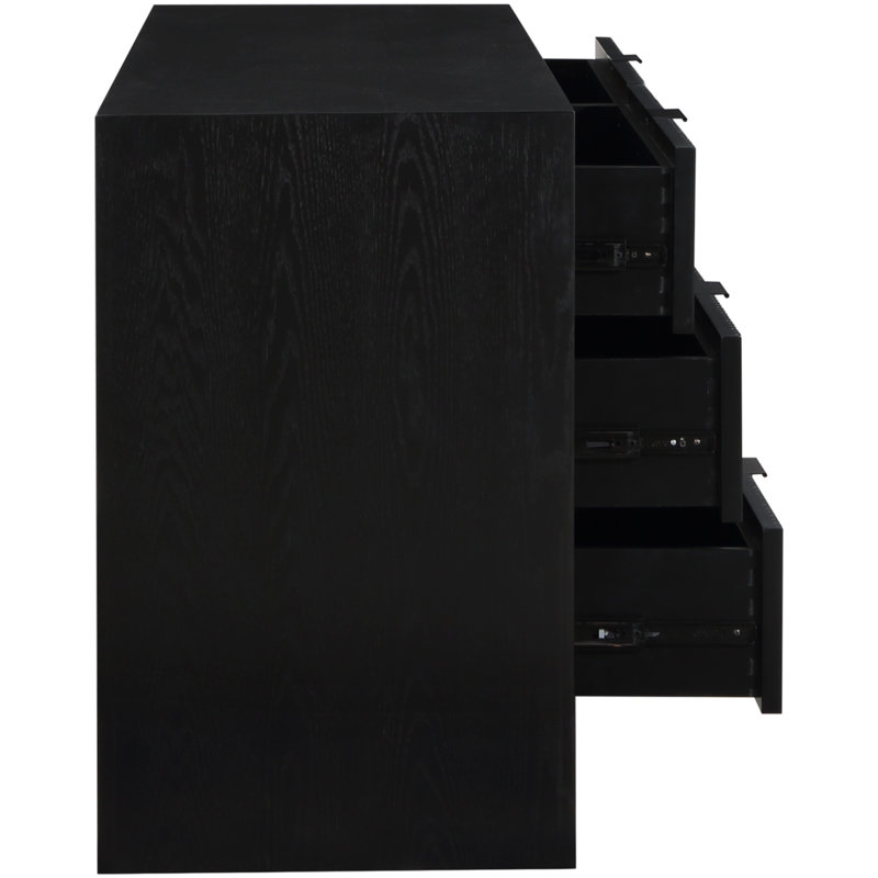 Commode 6 tiroirs Fairfax, Noir