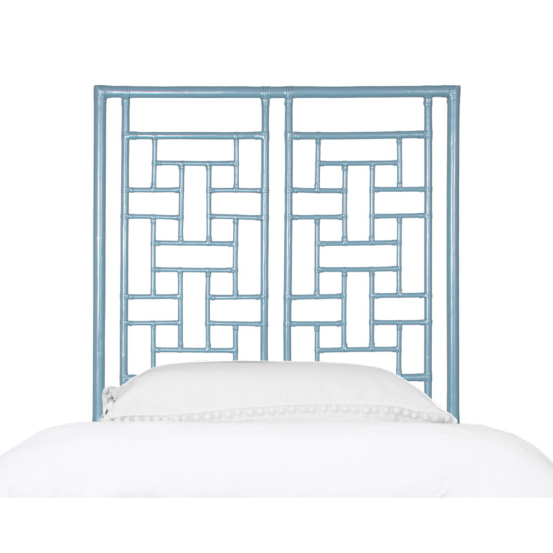 Ohana Rattan Open-Frame Headboard, Twin, Pool Blue