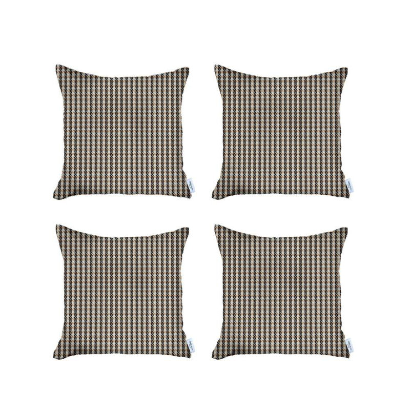 Housse de coussin carrée, Brun clair