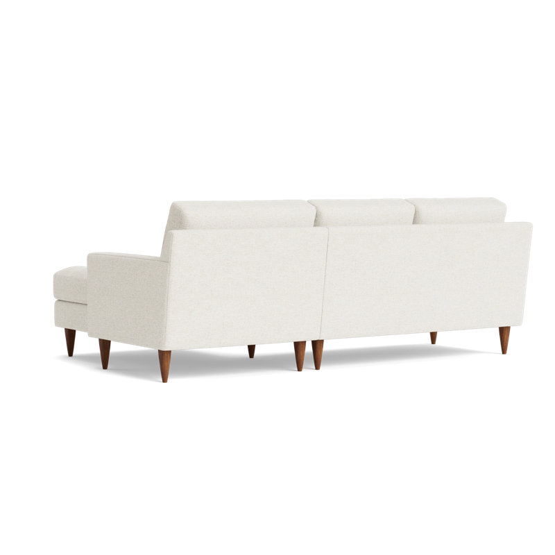 MCM Chaise Sectional, Plush Woven - Tan, Right Hand Facing
