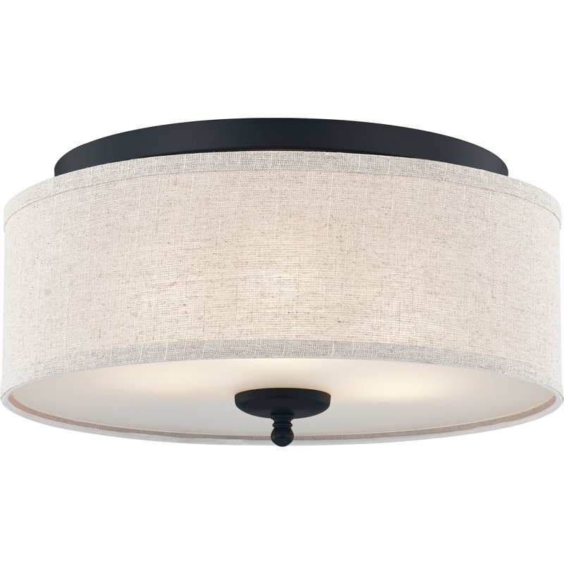 Blanche 3-Light Matte Black Flush Mount Ceiling Light
