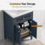 Meuble-lavabo simple autoportant 24 po avec comptoir en céramique et lavabo intégré 24 po-976276100
