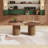 78.7" Large Farmhouse Kitchen Dinning Table Set Double Robust Pedestal-275532484-274771470-274771471