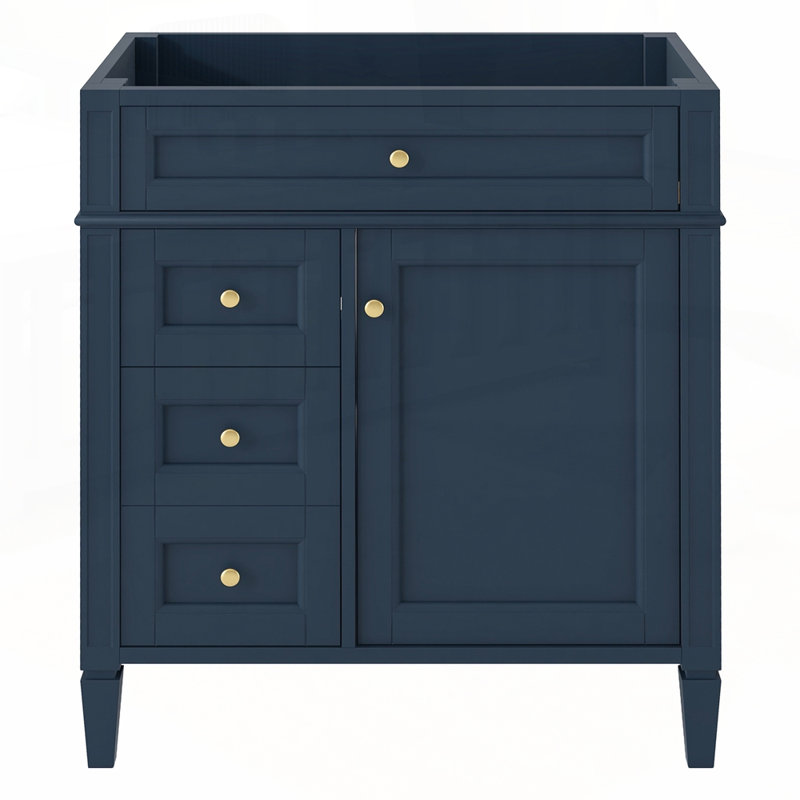 Meuble-lavabo moderne avec rangement abondant et design élégant, Bleu
