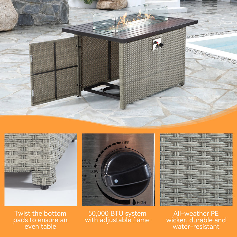 Ensemble de conversation modulaire en rotin avec coussins 10 pièces Mauitsby, Beige