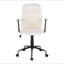 Chaise de bureau en similicuir crème