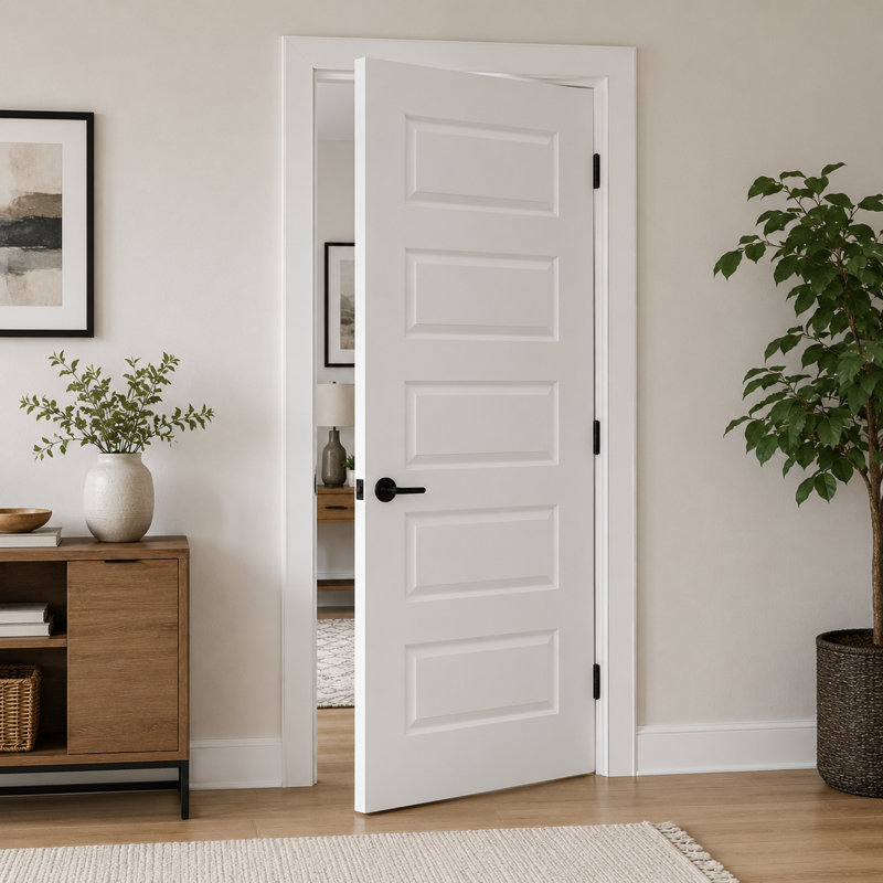 Porte intérieure à panneau surélevé 5 panneaux, 30"×80", Left