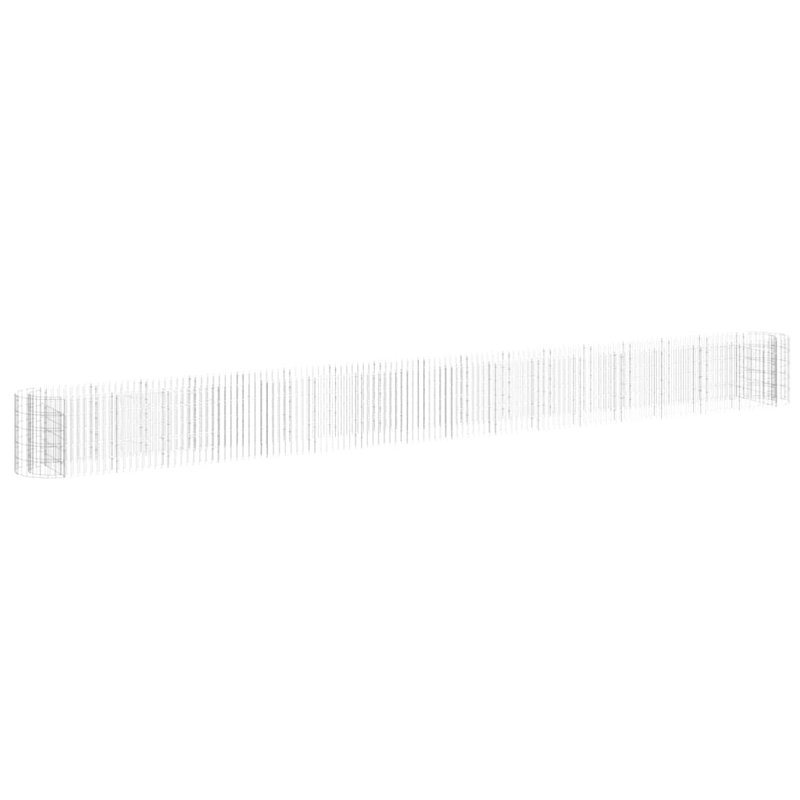 Dakota Fields Gabion Raised Bed Galvanised Iron, 610cm H x 50cm W x 50cm D
