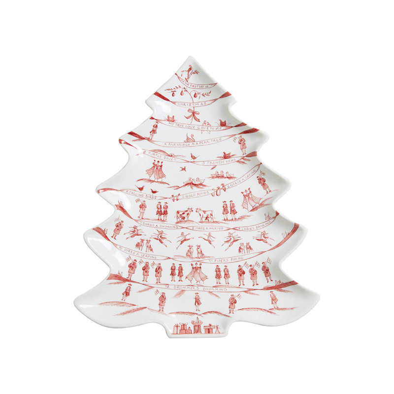 Country Estate Winter Frolic 15" Tree Platter