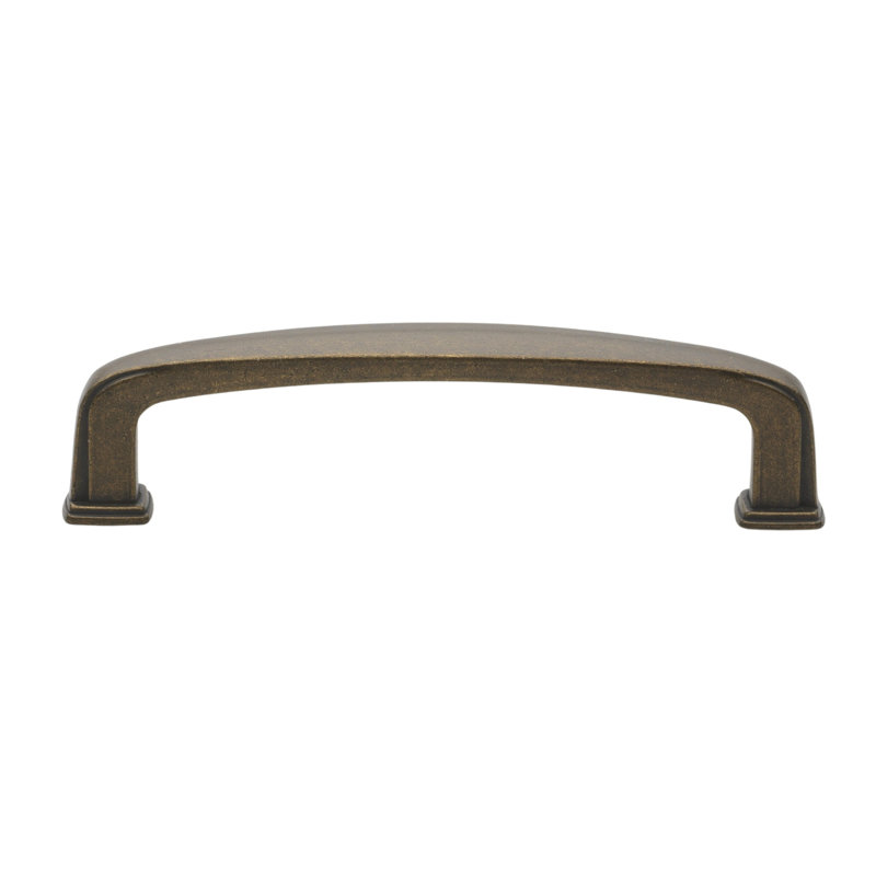 Ensemble de poignées à barre centrale 3 3/4 "Deco, Laiton antique