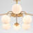 Gold Frame Opal Glass Globe Blossom Pendant Light-2114481926-2114481927