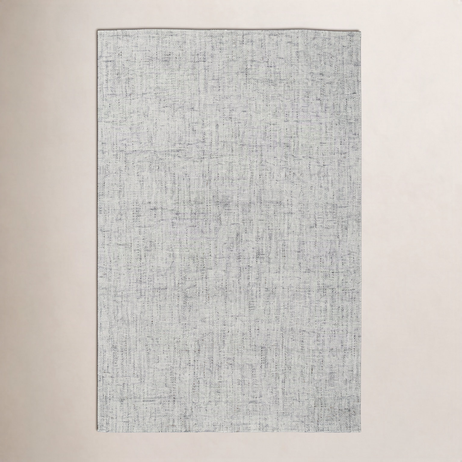Flatweave Abstract Wool Rug, Gray, Rectangle 8'9" x 11'9"