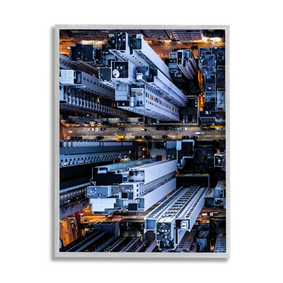 Bâtiments d’architecture City Lights par-dessus-impression d’art graphique