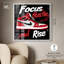 «Hustle and Rise Sneaker Red Shadowbox Print Sneaker» par Art Remedy-115132041-115132046