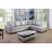  3 - Piece Faux Leather Sectional with Storage Ottoman-2146824909-2146824946