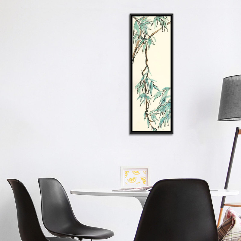 «Summer Bamboo II», reproduction d'art sur toile, H 48 po x l 16 po x P 1,5 po, Toile avec cadre noir