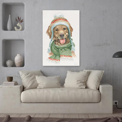 Pattes d'hiver I - animaux, animaux en vêtements, art bleu-brun