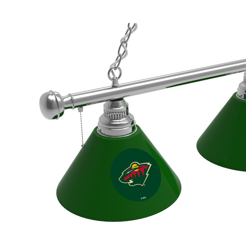 Luminaire suspendu 3 lumières NHL, Chrome, Minnesota Wild