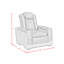 Fauteuil inclinable électrique Olvan Power Motion avec repose-tête électrique, DEL, chargeur sans fil et porte-gobelet gris anthracite