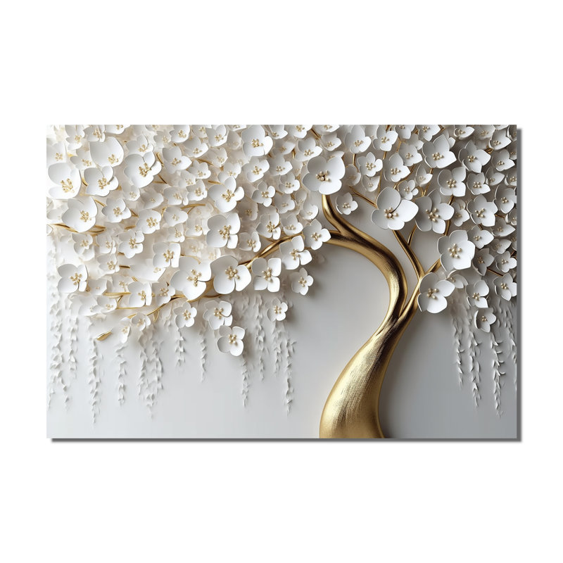 Orchidée blanche, jardin de branches IV - impression d'art mural floral