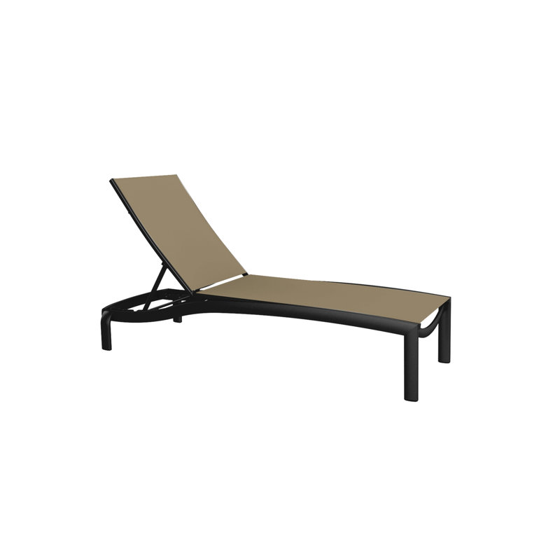 Kor Outdoor Chaise Lounge, Obsidian, Gold Coast