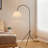 72.5" H Iron Arched Floor Lamp with Linen Shade-1674801590