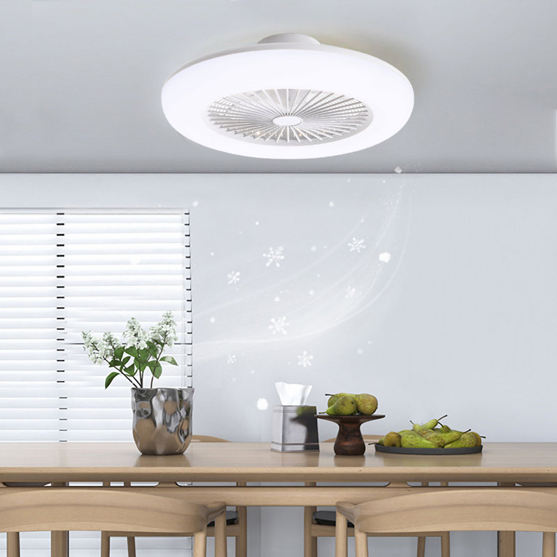 55cm Ceiling Fan with LED Lights, White