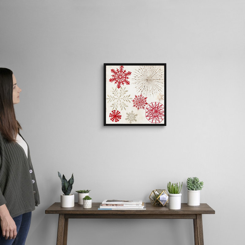 «Merry Christmas Sparkles», reproduction d'art sur toile, H 18 po x l 18 po x P 1,75 po, Cadre noir