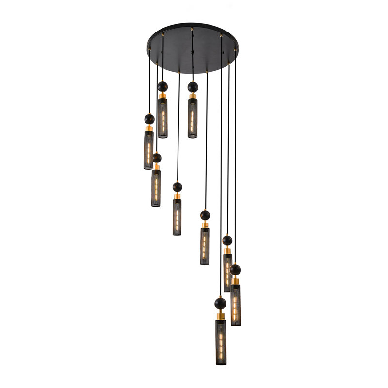 Lustre suspendu industriel moderne à lumières multiples