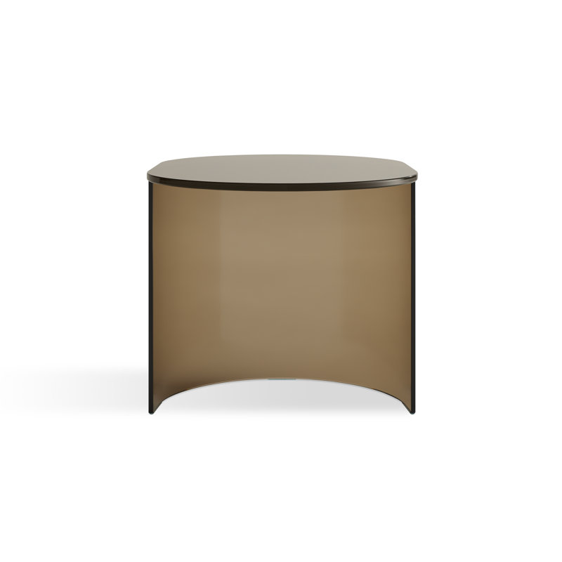 Bronze Tempered Glass Round Side Table